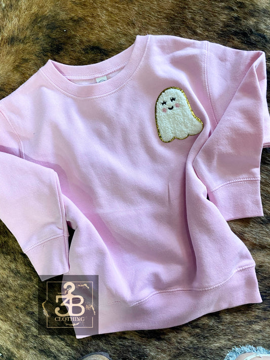 Little ghost and pumpkin