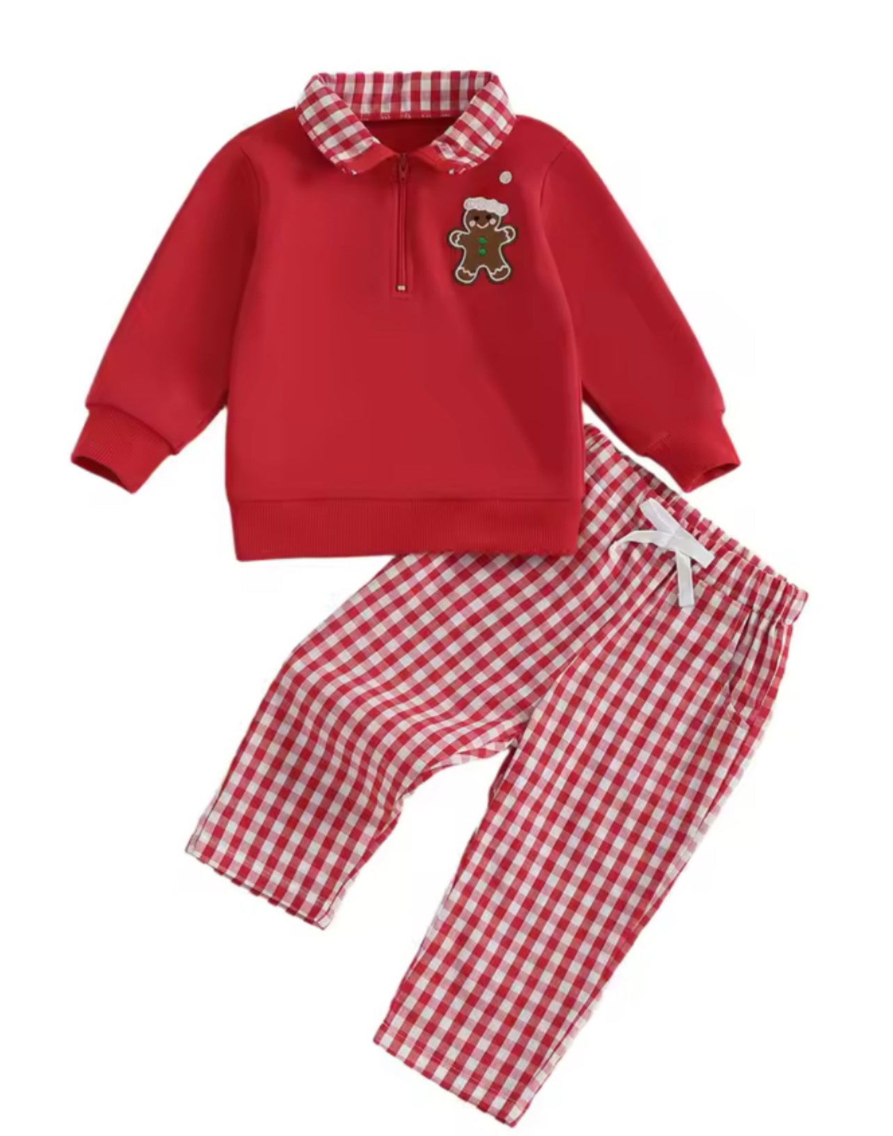 Christmas 1/4 zip Sweater & Pant Set