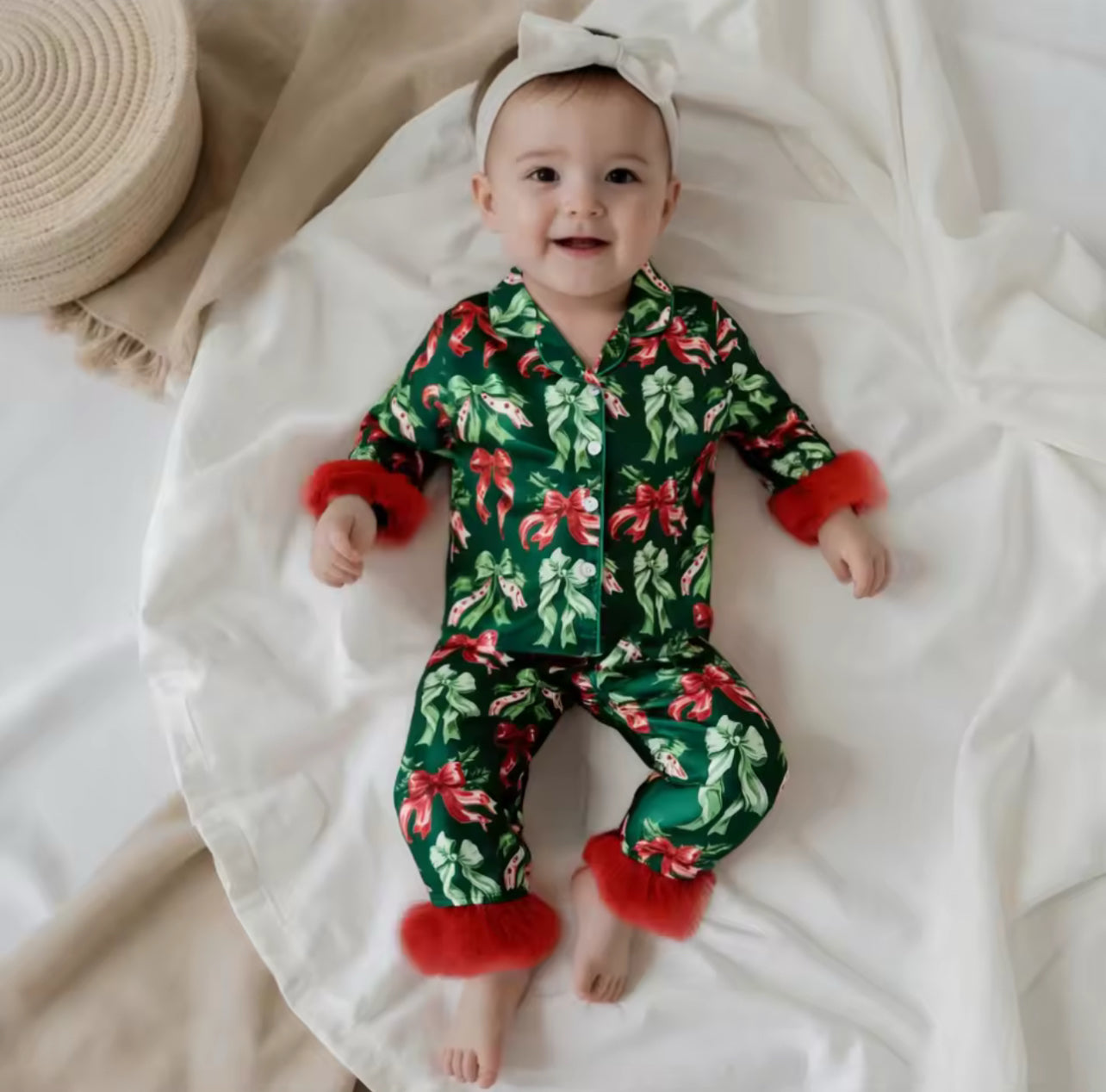 Christmas Bows & Frills PJ Set