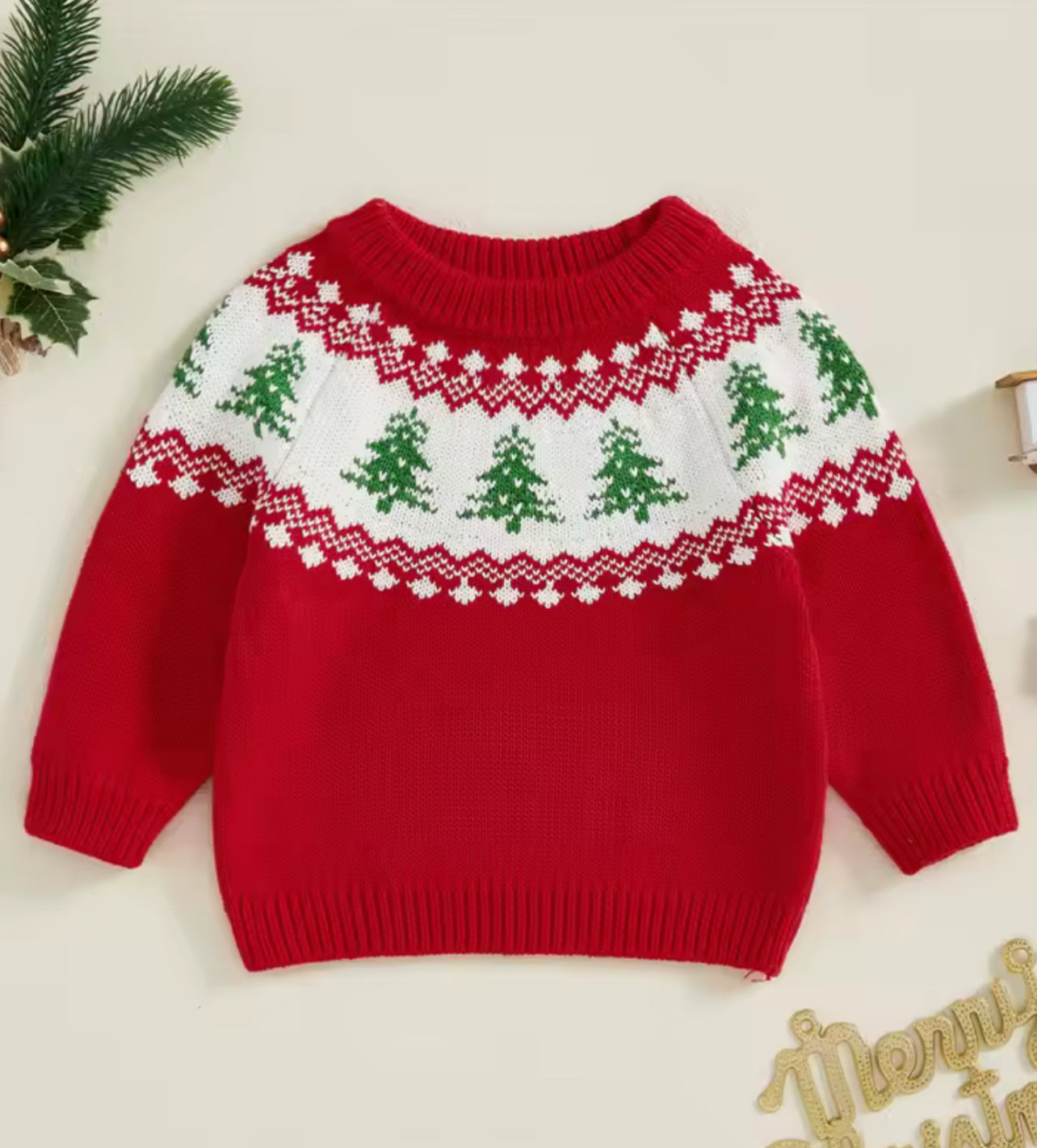 Oh Christmas Tree Infant & Toddler Knit Sweater