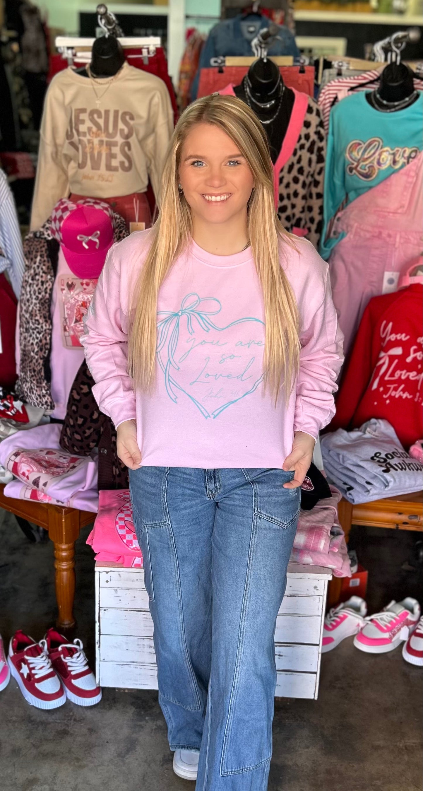 You are so loved-with sleeve detail