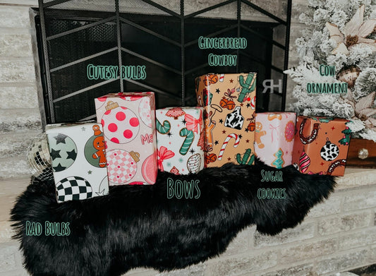 Punchy wrapping paper