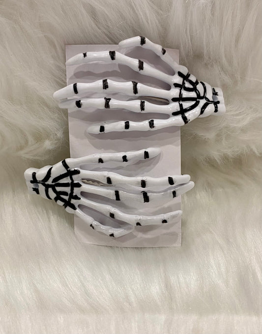 Skeleton hair clips
