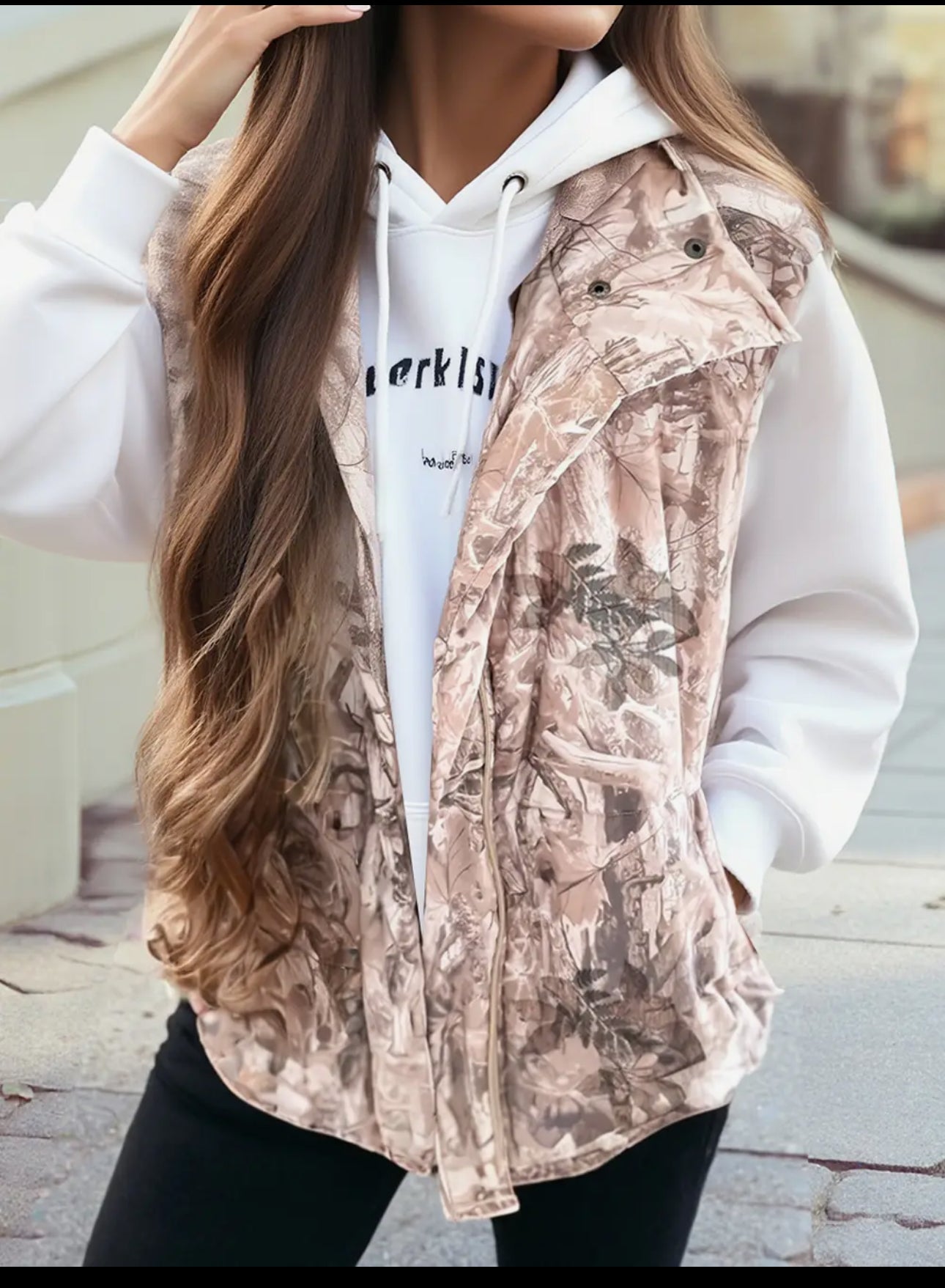 Camo printed puffer vest