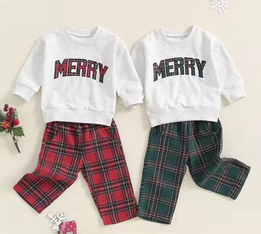 Merry Plaid Christmas PJs