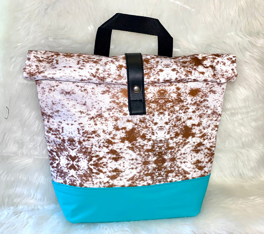 Cowhide insulated cooler/lunchbox
