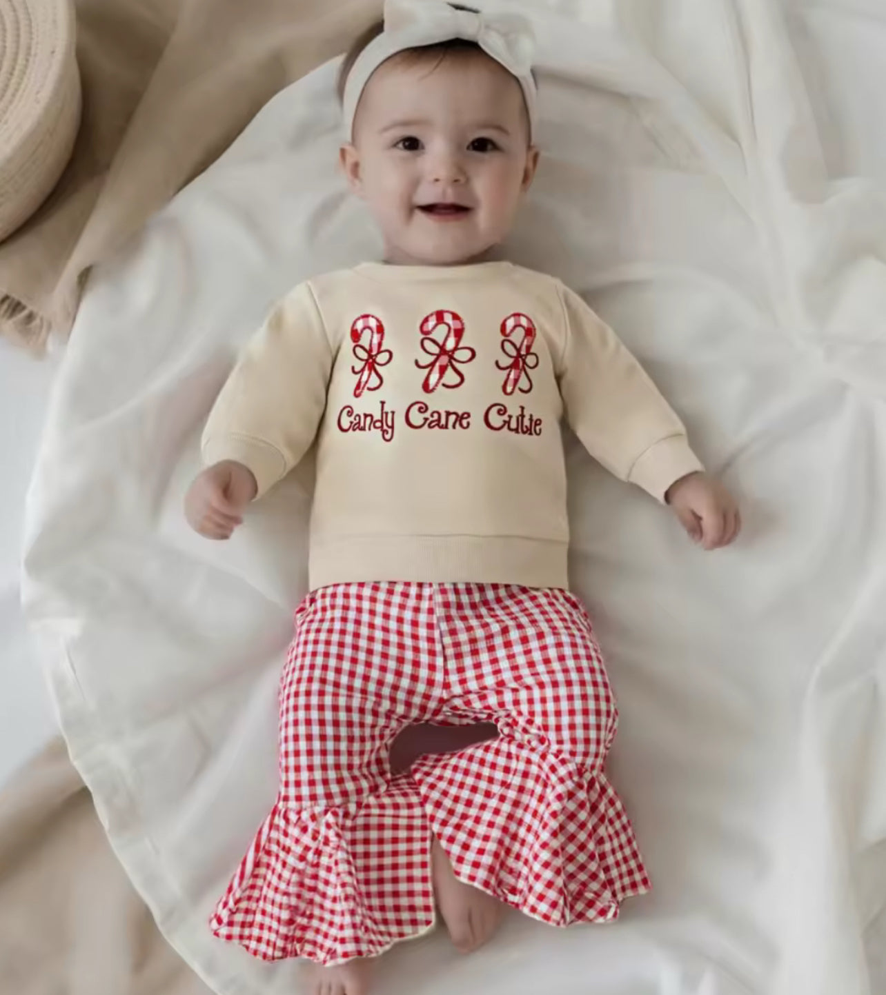 Candy Cane Cutie Sweater and Bell Bottoms