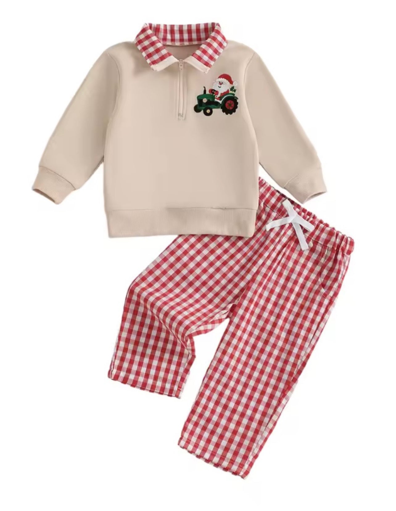 Christmas 1/4 zip Sweater & Pant Set