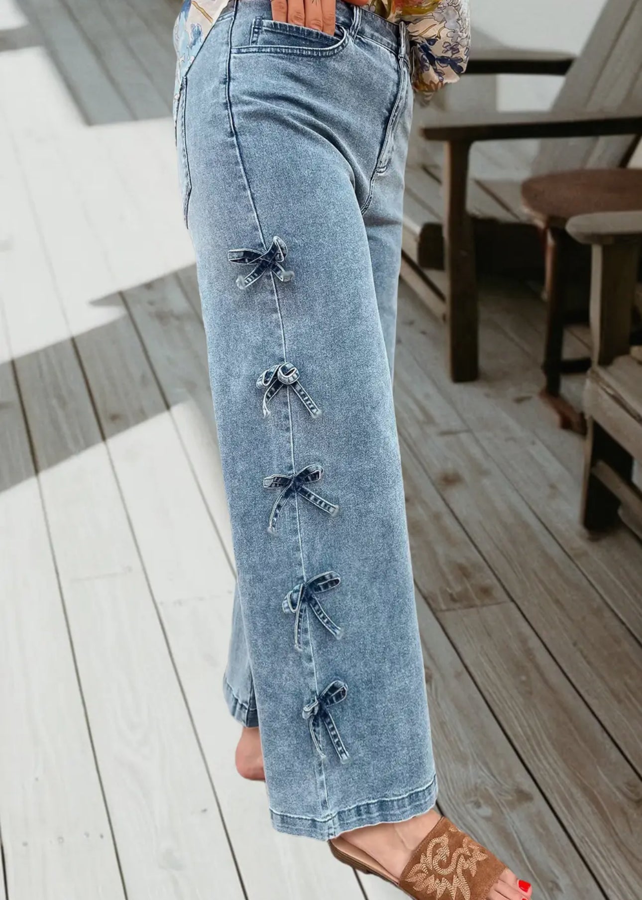 Denim and bows