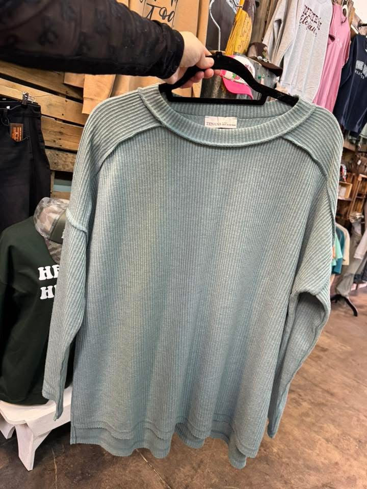 Waffle knit shirt