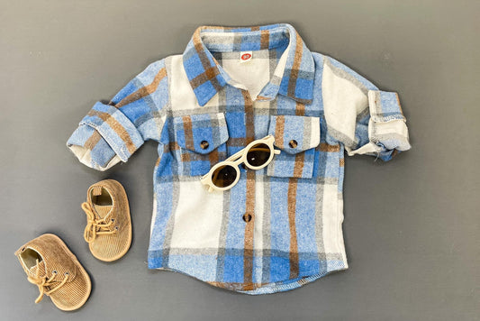 Blue plaid flannel