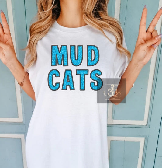 Mudcats-faux glitter