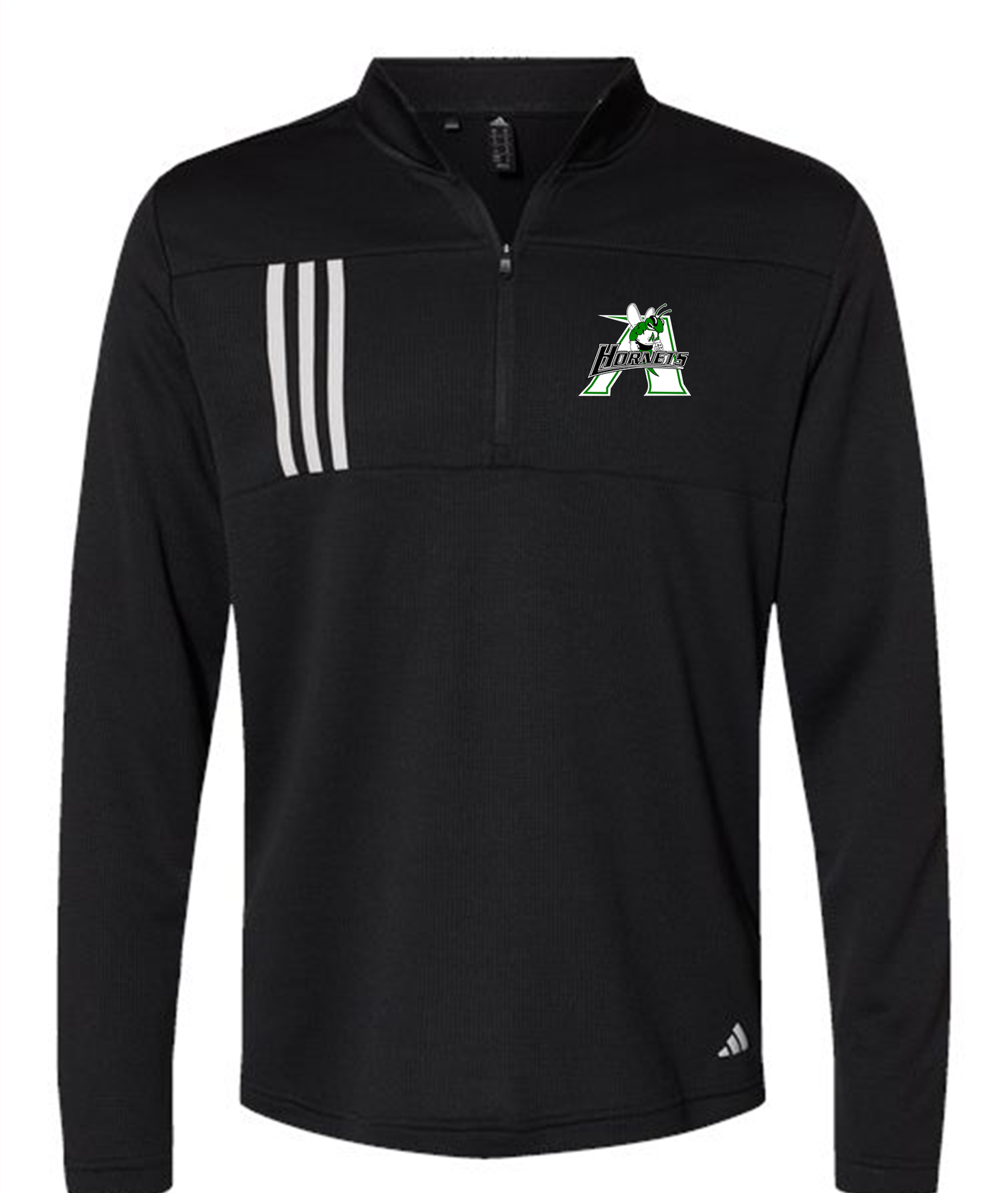 Men's 3-Stripes Double-Knit Quarter-Zip Pullover - A482