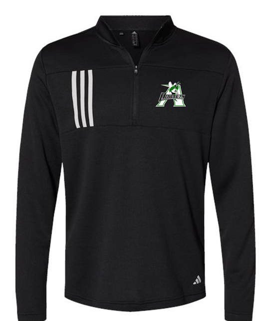 Men's 3-Stripes Double-Knit Quarter-Zip Pullover - A482