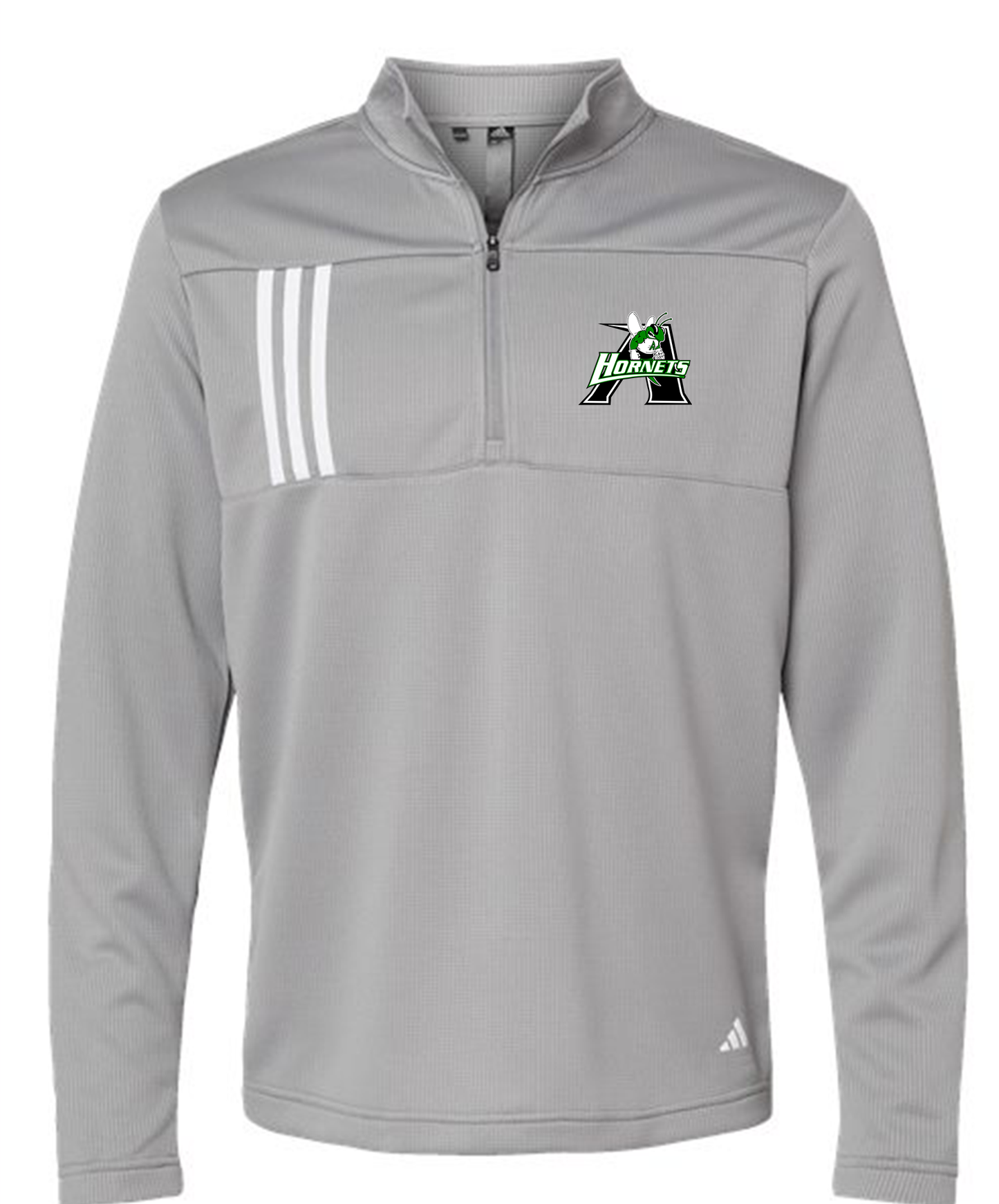 Men's 3-Stripes Double-Knit Quarter-Zip Pullover - A482